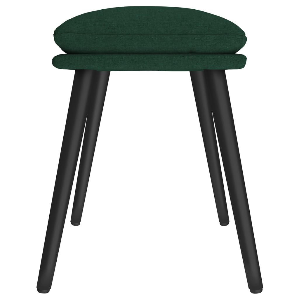 Poggiapiedi Verde Scuro 45x29,5x35 cm in Tessuto 341498