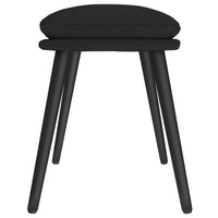 Poggiapiedi Nero 45x29,5x35 cm in Tessuto