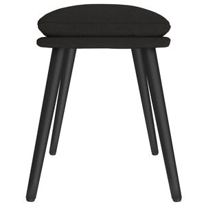Poggiapiedi Nero 45x29,5x35 cm in Tessuto