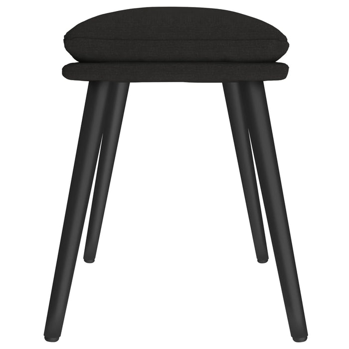 Poggiapiedi Nero 45x29,5x35 cm in Tessuto