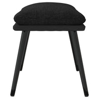 Poggiapiedi Nero 45x29,5x35 cm in Tessuto e Similpelle 341521