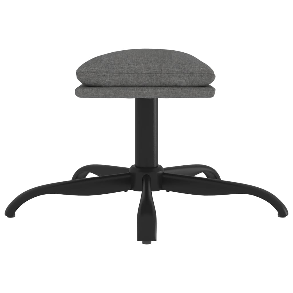 Poggiapiedi Grigio Chiaro 60x60x39 cm in Tessuto cod mxl 64187