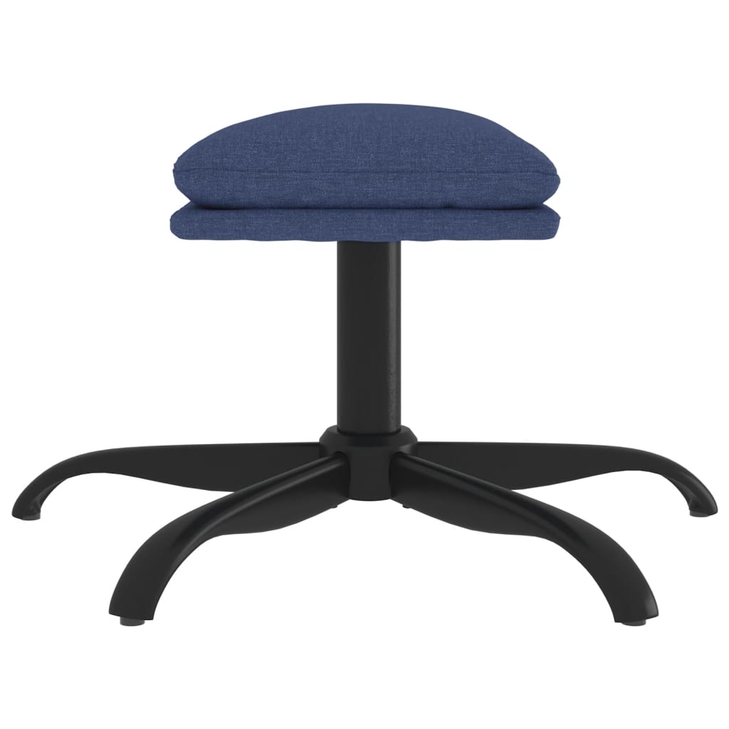 Poggiapiedi Blu 60x60x39 cm in Velluto cod mxl 63572