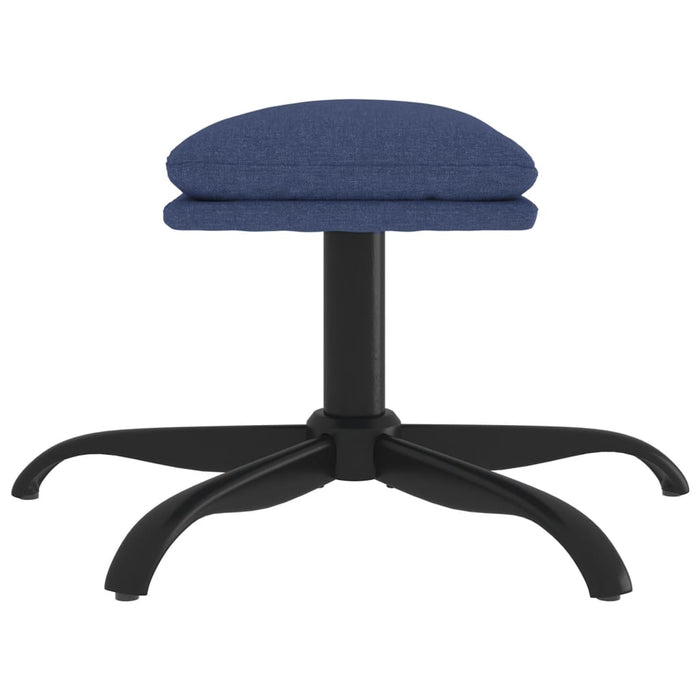 Poggiapiedi Blu 60x60x39 cm in Velluto cod mxl 63572