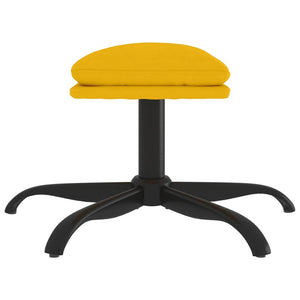Poggiapiedi Giallo Senape 60x60x39 cm in Velluto cod mxl 75804