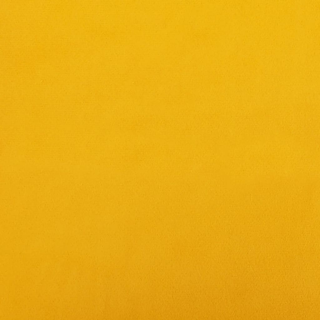 Poggiapiedi Giallo Senape 60x60x39 cm in Velluto cod mxl 75804