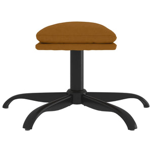 Poggiapiedi Marrone 60x60x36 cm in Velluto 341586