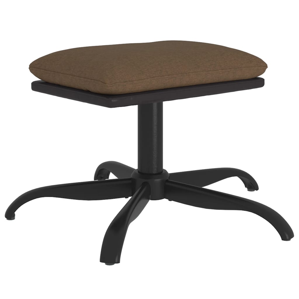 Poggiapiedi Marrone 60x60x36 cm in Tessuto e Similpelle 341599