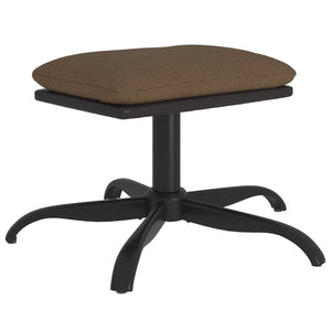 Poggiapiedi Marrone 60x60x36 cm in Tessuto e Similpelle 341599