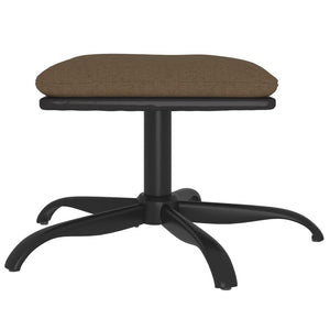 Poggiapiedi Marrone 60x60x36 cm in Tessuto e Similpelle 341599