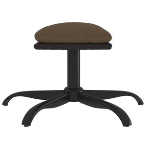 Poggiapiedi Marrone 60x60x36 cm in Tessuto e Similpelle 341599