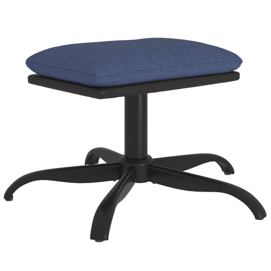 Poggiapiedi Blu 60x60x39 cm in Tessuto e Similpelle cod mxl 57921