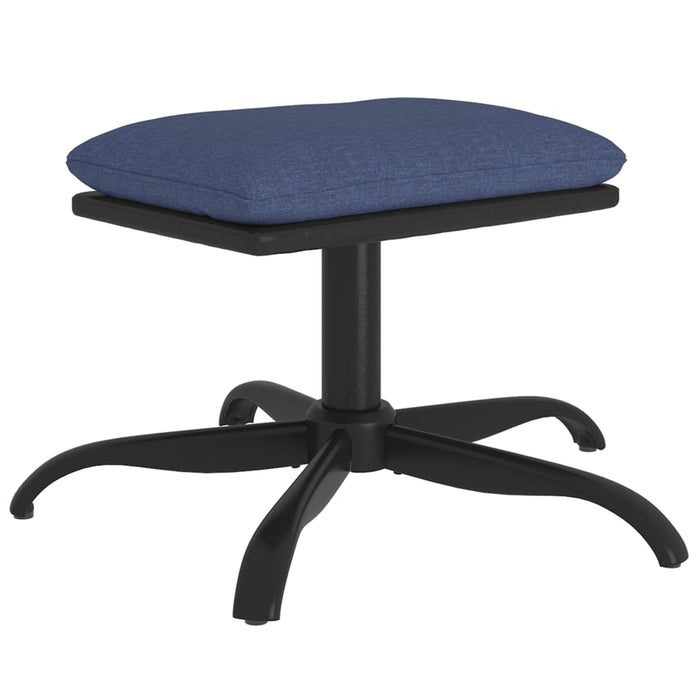 Poggiapiedi Blu 60x60x39 cm in Tessuto e Similpelle cod mxl 57921