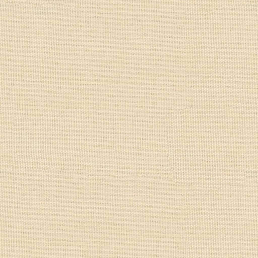 Poggiapiedi Crema 60x60x36 cm in Tessuto e Similpelle 341609