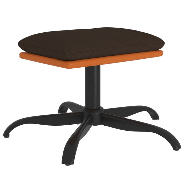 Poggiapiedi Marrone 60x60x39 cm in Tessuto e Similpelle cod mxl 57378