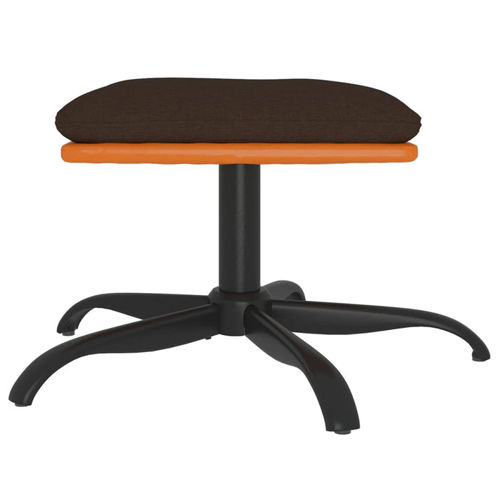 Poggiapiedi Marrone 60x60x39 cm in Tessuto e Similpelle cod mxl 57378