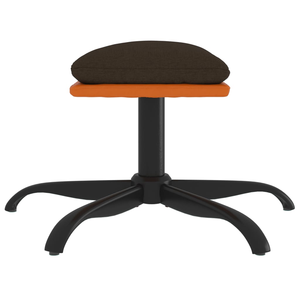 Poggiapiedi Marrone 60x60x39 cm in Tessuto e Similpelle cod mxl 57378