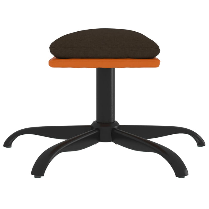 Poggiapiedi Marrone 60x60x39 cm in Tessuto e Similpelle cod mxl 57378