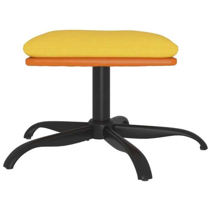 Sgabello Giallo Senape 60x60x36 cm in Tessuto e Similpelle 341614