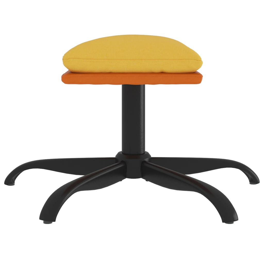 Sgabello Giallo Senape 60x60x36 cm in Tessuto e Similpelle 341614