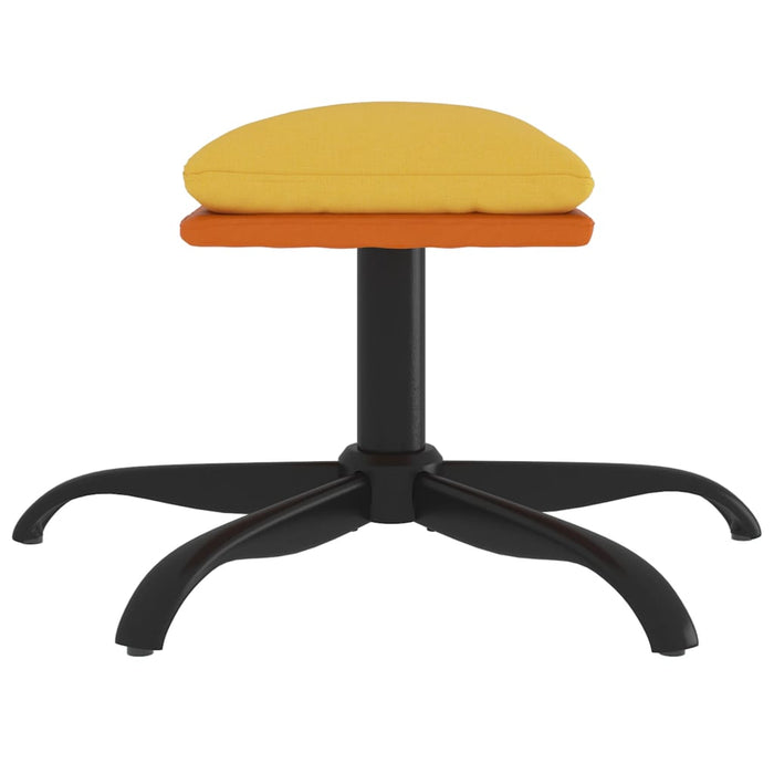 Sgabello Giallo Senape 60x60x36 cm in Tessuto e Similpelle 341614