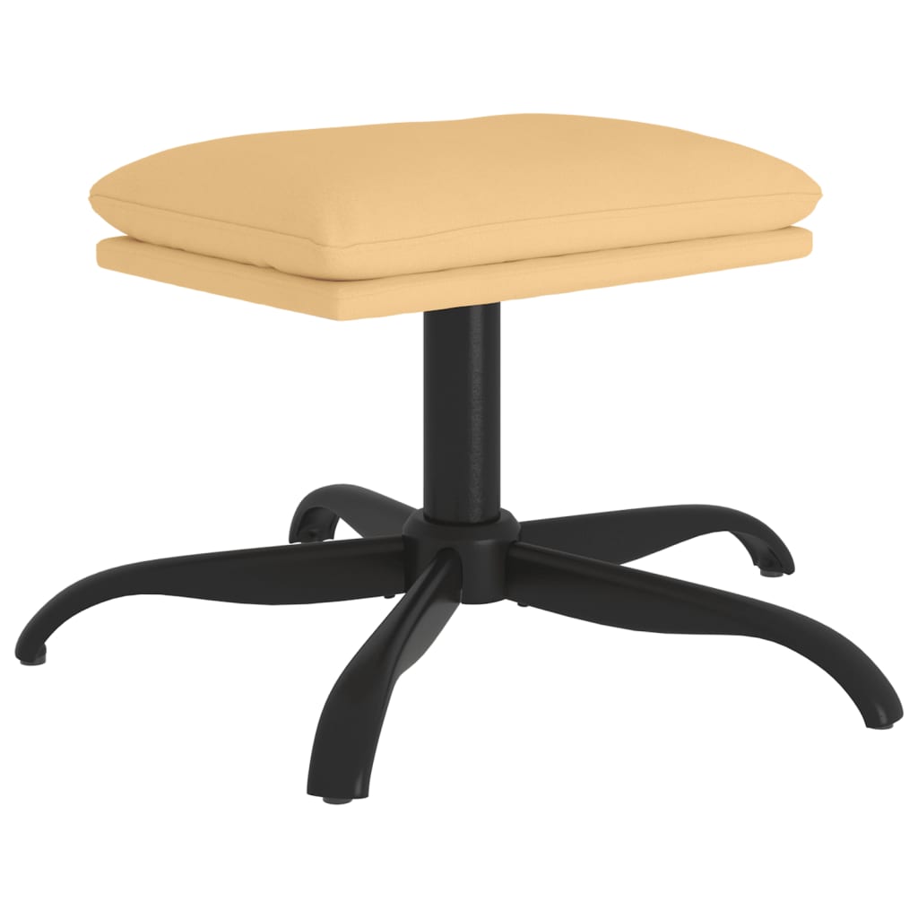 Sgabello Crema 60x60x36 cm in Microfibra 341625