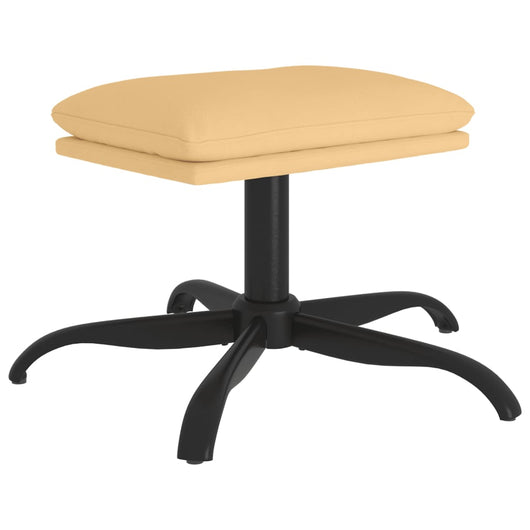 Sgabello Crema 60x60x36 cm in Microfibra 341625