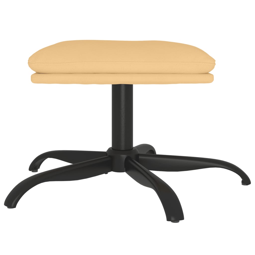 Sgabello Crema 60x60x36 cm in Microfibra 341625