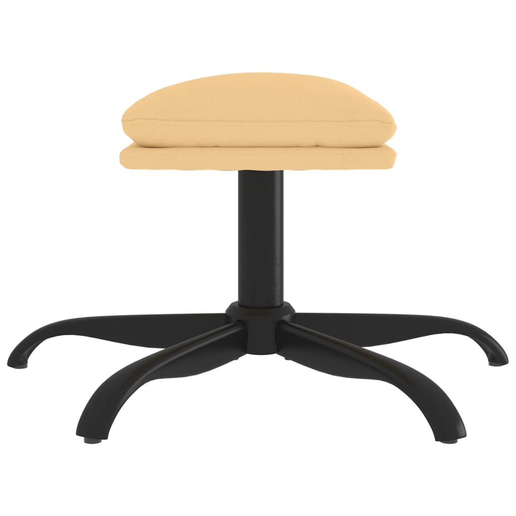 Sgabello Crema 60x60x36 cm in Microfibra 341625