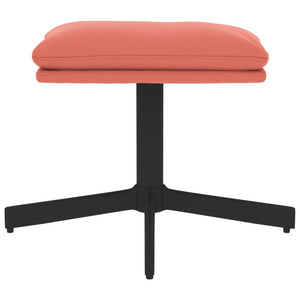 Poggiapiedi Rosa 60x60x36 cm in Velluto 341630