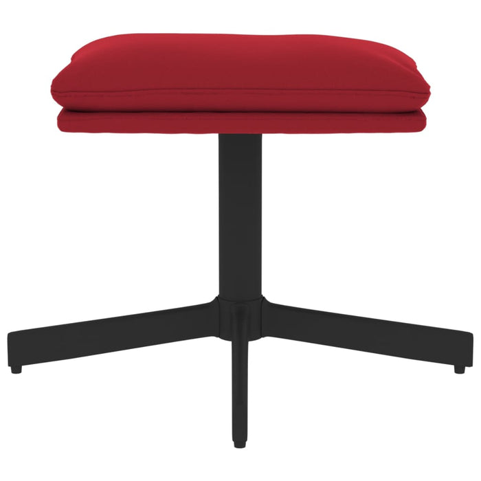 Poggiapiedi Rosso Vino 60x60x39 cm in Velluto cod mxl 64269