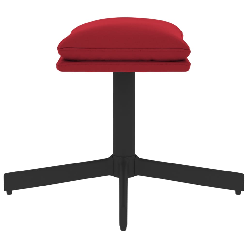 Poggiapiedi Rosso Vino 60x60x39 cm in Velluto cod mxl 64269