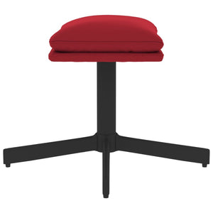 Poggiapiedi Rosso Vino 60x60x39 cm in Velluto cod mxl 64269