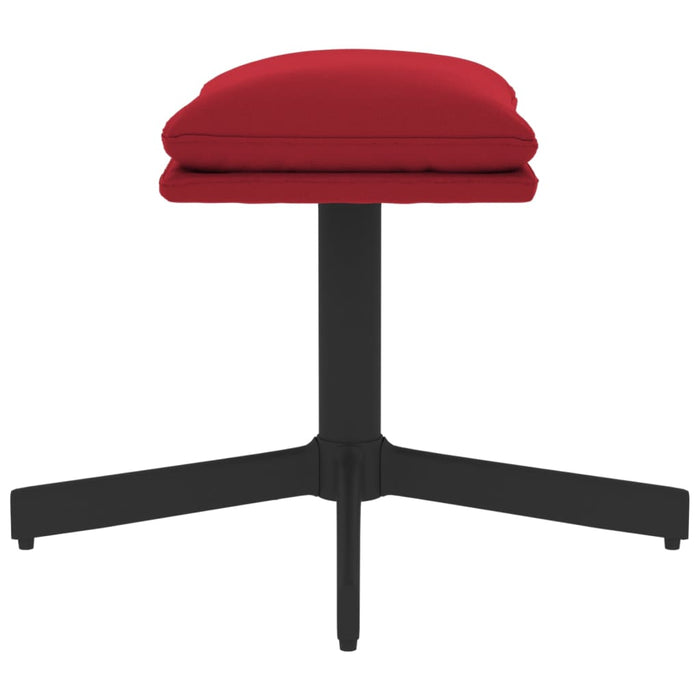 Poggiapiedi Rosso Vino 60x60x39 cm in Velluto cod mxl 64269