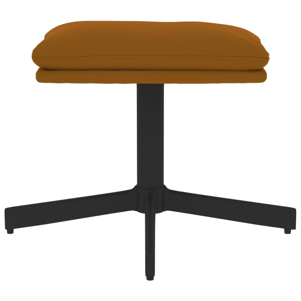 Poggiapiedi Marrone 60x60x36 cm in Velluto 341634