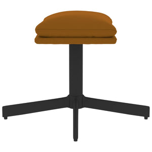 Poggiapiedi Marrone 60x60x39 cm in Velluto cod mxl 62470