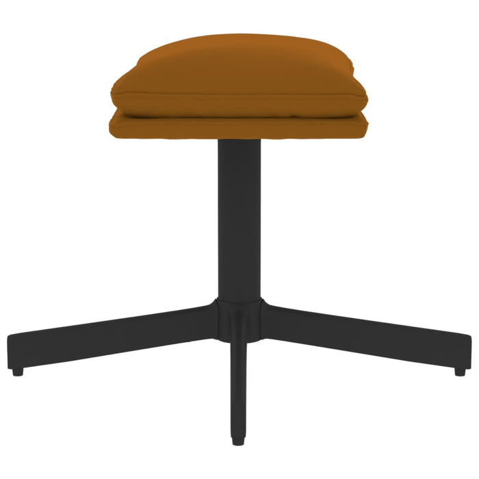 Poggiapiedi Marrone 60x60x39 cm in Velluto cod mxl 62470