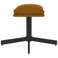 Poggiapiedi Marrone 60x60x36 cm in Velluto 341634