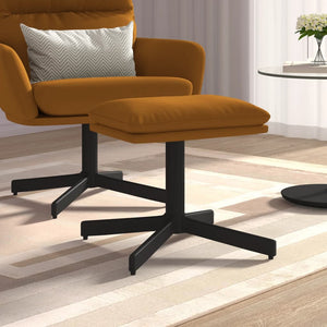 Poggiapiedi Marrone 60x60x36 cm in Velluto 341634