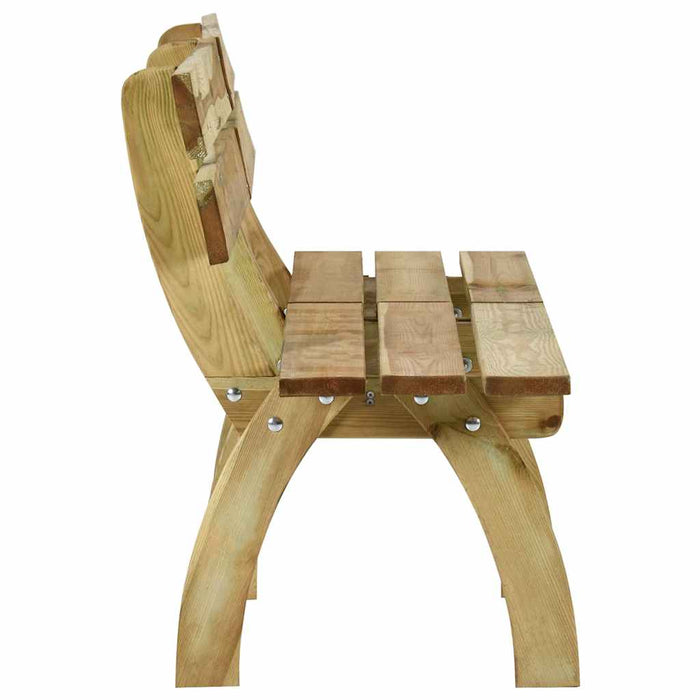 Panchina da Giardino 160 cm in Legno di Pino Impregnato 318401