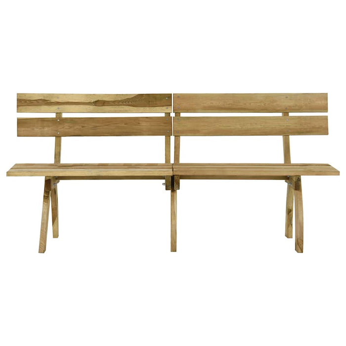 Panca da Giardino 220 cm in Legno di Pino Impregnato 318402