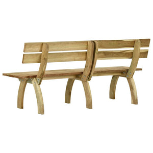 Panca da Giardino 220 cm in Legno di Pino Impregnato 318402
