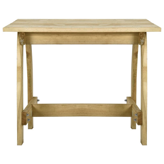 Tavolo da Giardino 110x74x75 cm in Legno di Pino Impregnato cod mxl 34470
