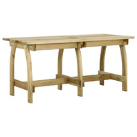 Tavolo da Giardino 160x74x75 cm in Legno di Pino Impregnato cod mxl 34328