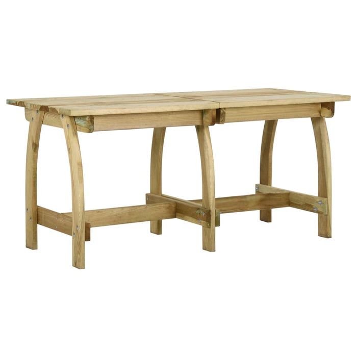 Tavolo da Giardino 160x74x75 cm in Legno di Pino Impregnato cod mxl 34328