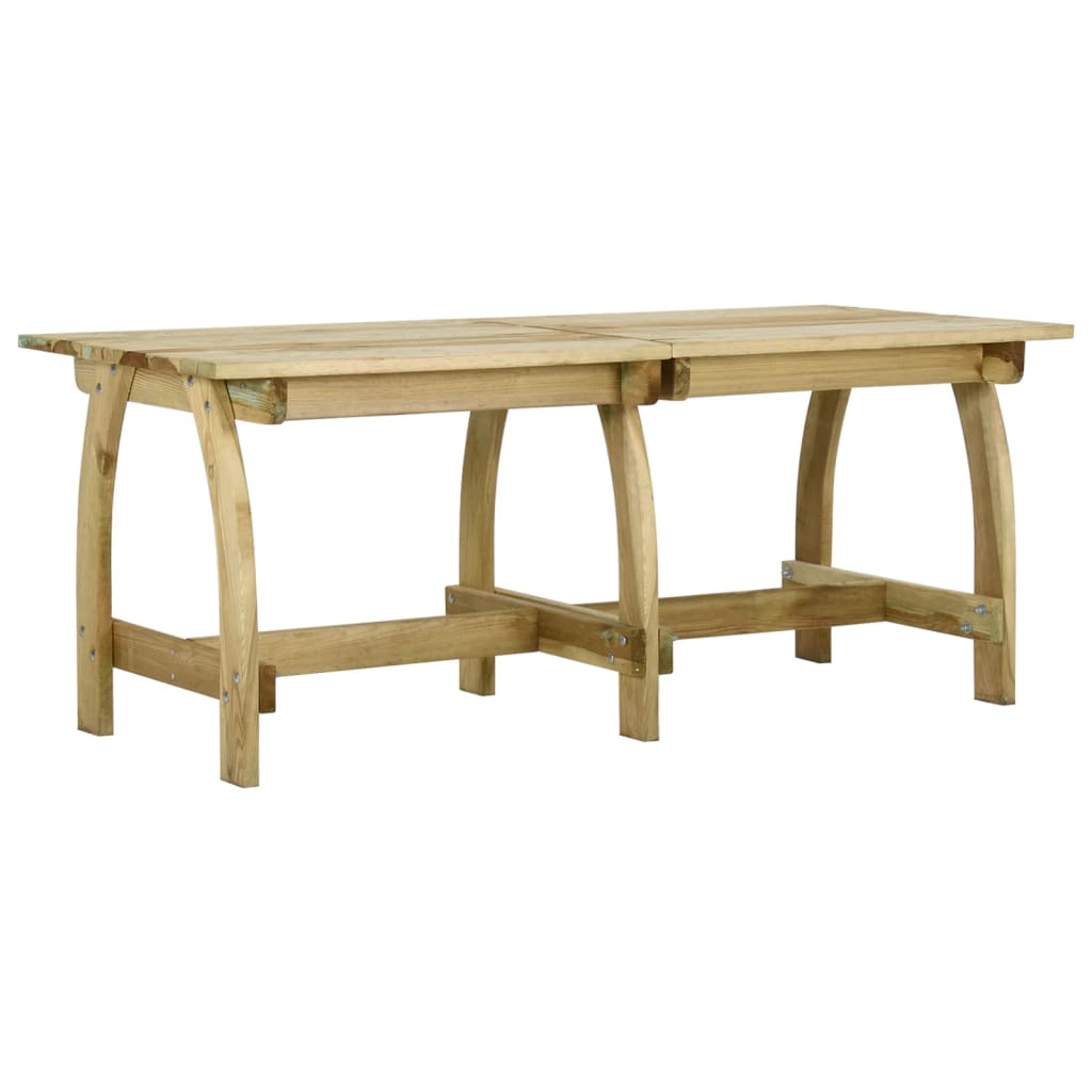 Tavolo da Giardino 220x74x75 cm in Legno di Pino Impregnato cod mxl 34440