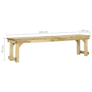 Panchina da Giardino 180 cm in Legno di Pino Impregnato cod mxl 46117