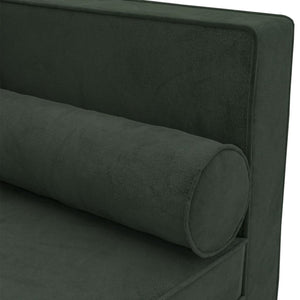 Divano Letto a 2 Posti Verde Scuro in Velluto cod mxl 31556