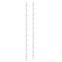 Portavini da Parete per 12 Bottiglie Bianco in Ferro 340879