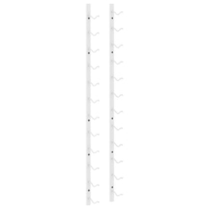 Portavini da Parete per 12 Bottiglie Bianco in Ferro 340879